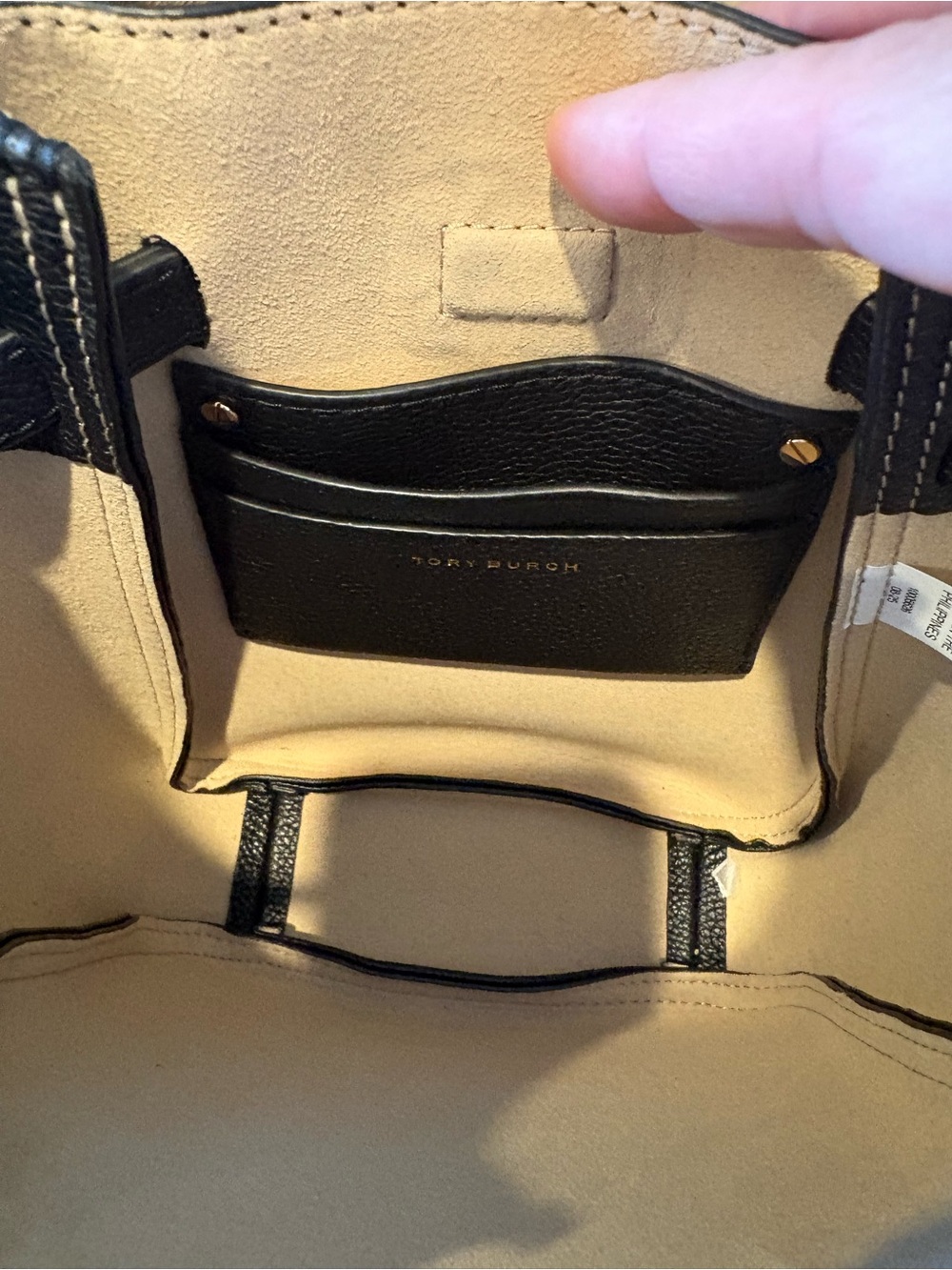 Tory Burch Black Pebbled Leather small Romy Crossbody with Adjustable Strap - Picture 8 of 14
